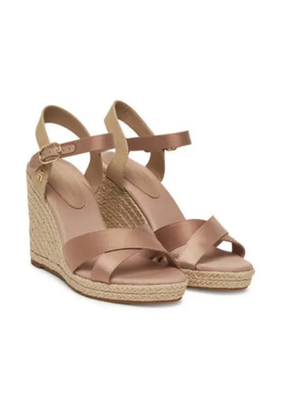 Sandale dama - material textil - roz
