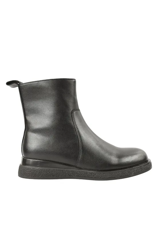 Ghete casual - dama - DL70036 negru - piele naturala - Negru