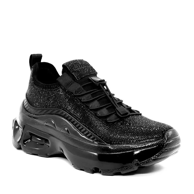 Sneakers femei Steve Madden Fabuluxe negri cu ștrasuri 1460DPFABULUXEN — imaginea 2