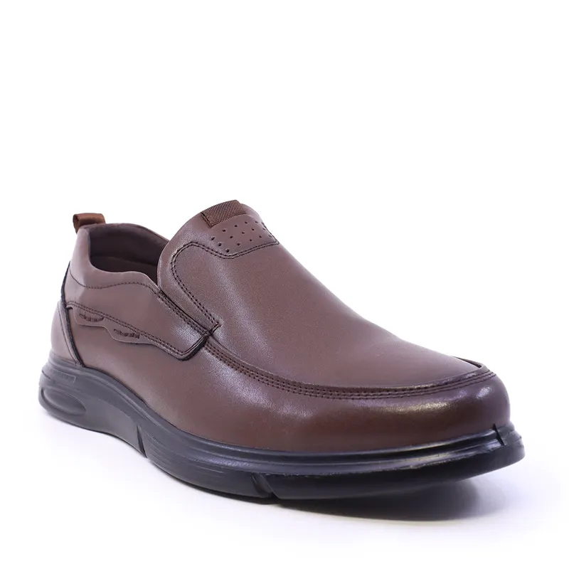 Mocasini bărbați maro din piele 3859BM521M — imaginea 2
