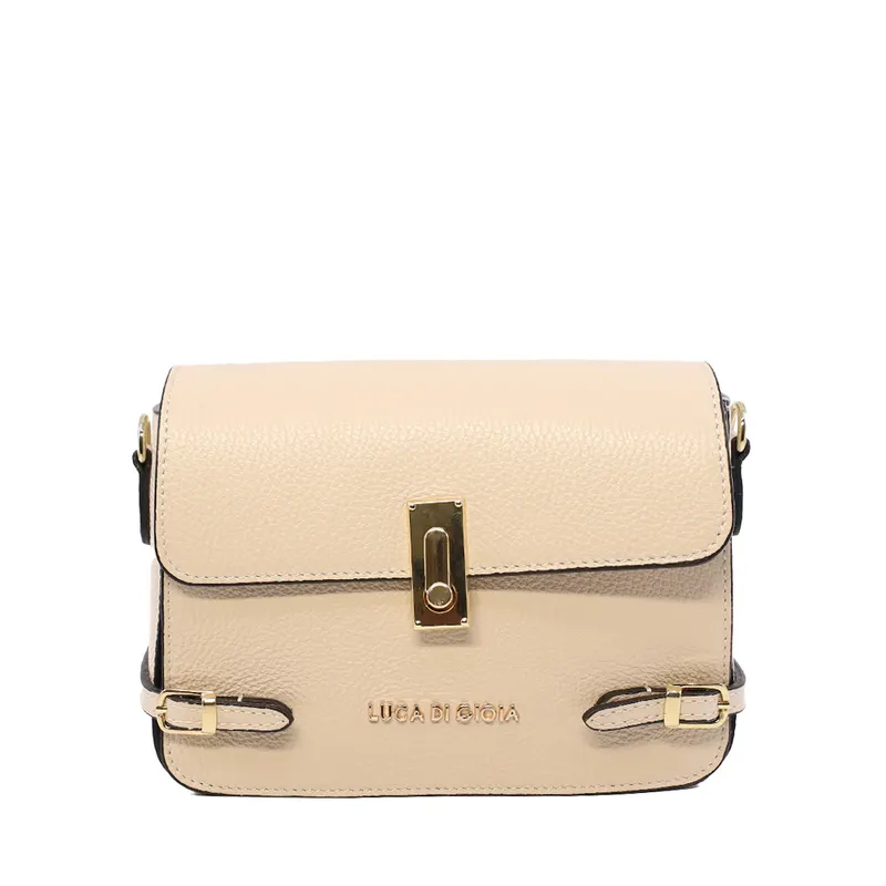 Poșetă crossbody femei Luca di Gioia bej din piele 144POSP3384BE