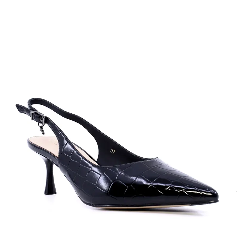 Pantofi stiletto slingback femei Enzo Bertini negri din piele 1391DD8862CN — imaginea 2