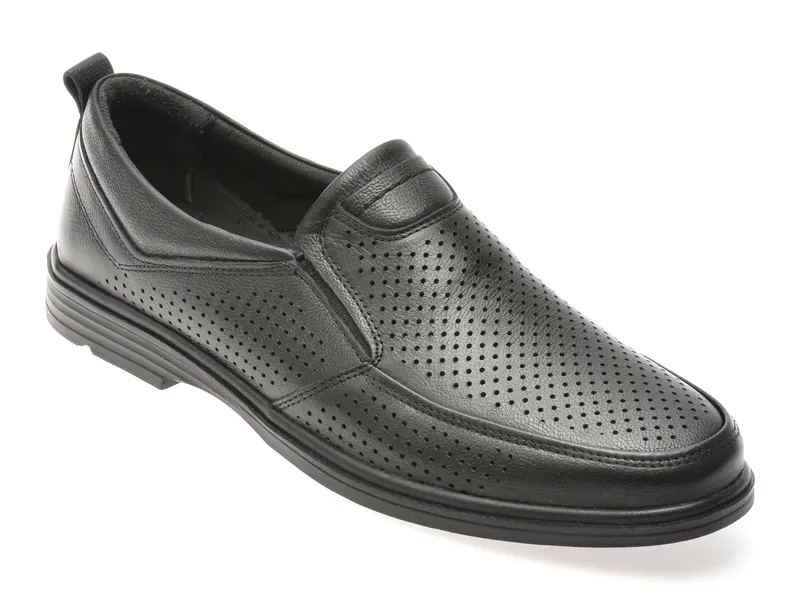 Mocasini SHOWMAN negri, SH8502L, din piele naturala