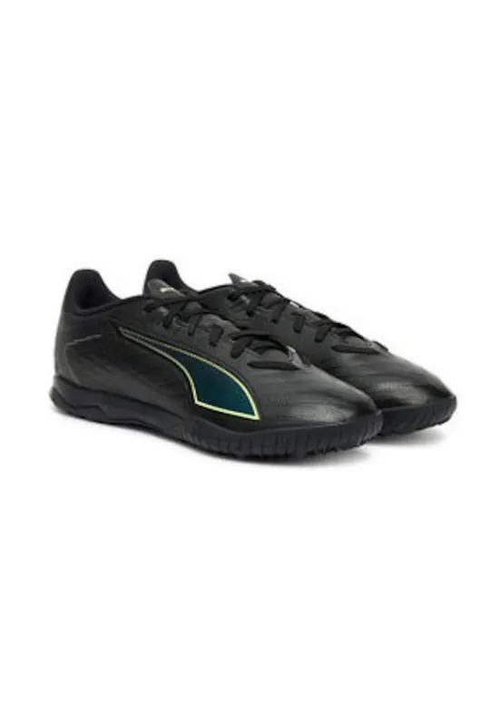 Pantofi de fotbal barbati piele ecologica - negru/verde