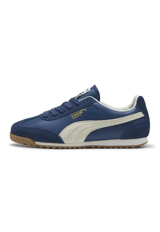 Pantofi sport Arizona Retro de piele - Alb fildes/Bleumarin