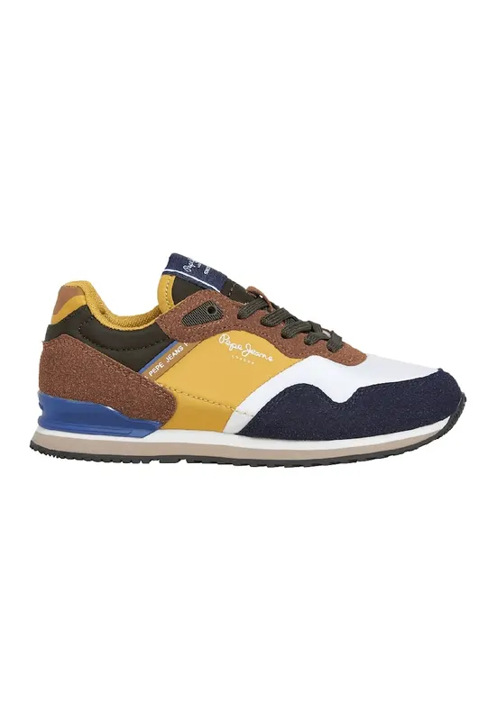 Pantofi sport cu garnituri contrastante - Alb/Galben sofran/Bleumarin