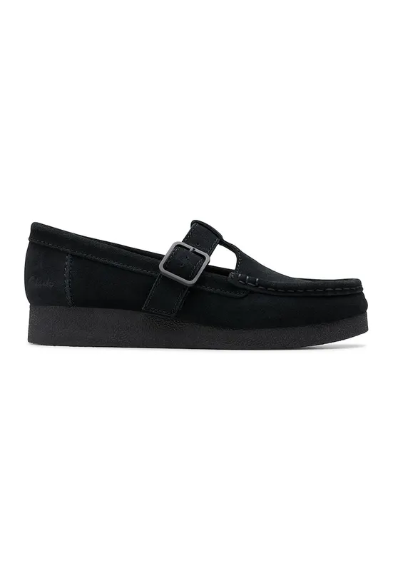 Mocasini de piele intoarsa - Negru