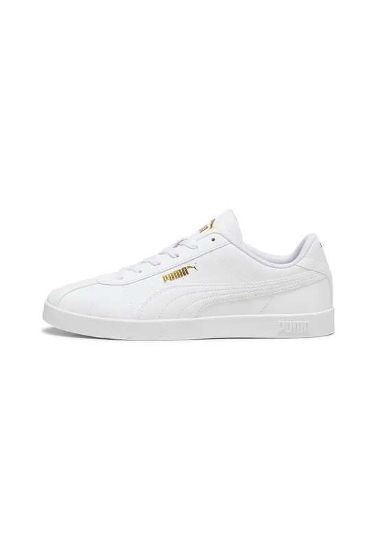 Pantofi sport Club II unisex de piele ecologica cu logo - Alb optic