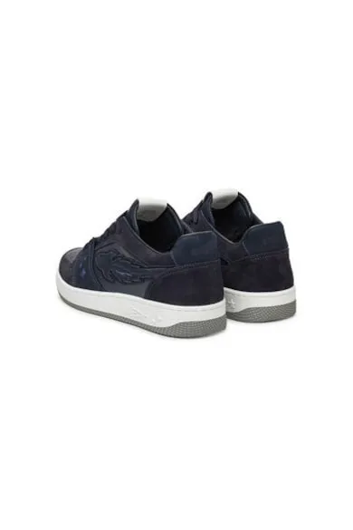 Pantofi sport din piele naturala - Bleumarin