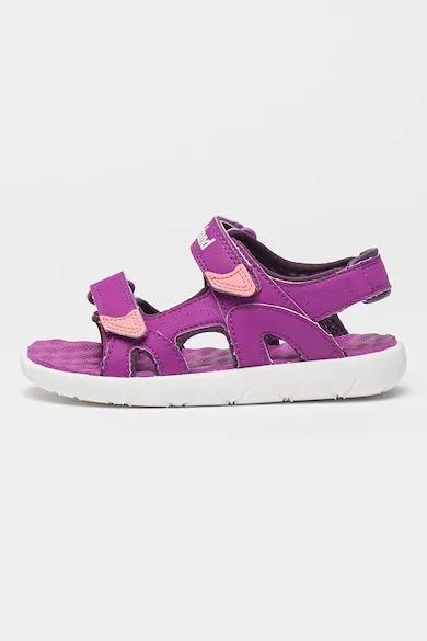 Sandale de piele ecologica cu velcro Perkins Row - Ametist