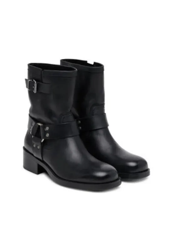 Botine dama 305437495 - Piele naturala - Negru - Negru