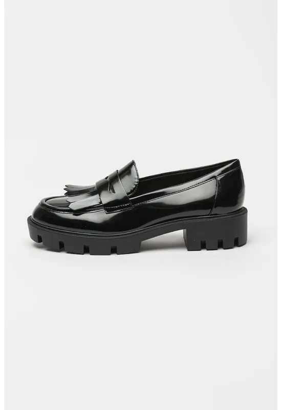 Pantofi loafer din piele ecologica Missa - Negru
