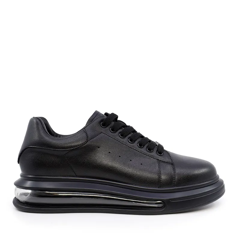Sneakers bărbați negri din piele 3852bp317n