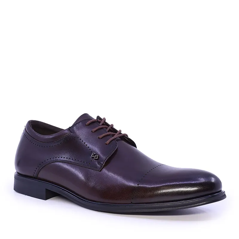 Pantofi derby bărbați Enzo Bertini maro din piele naturală 1099BP3257M — imaginea 2