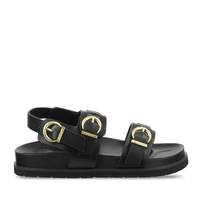 Sandale cu barete reglabile femei Gant Mardale negre din piele 1749DS50940N