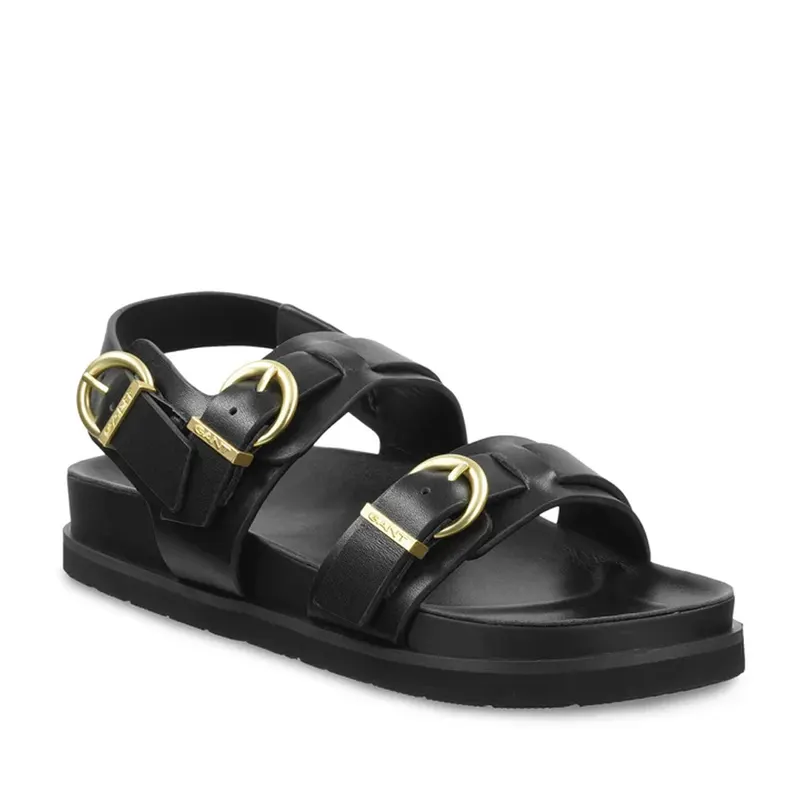 Sandale cu barete reglabile femei Gant Mardale negre din piele 1749DS50940N — imaginea 2
