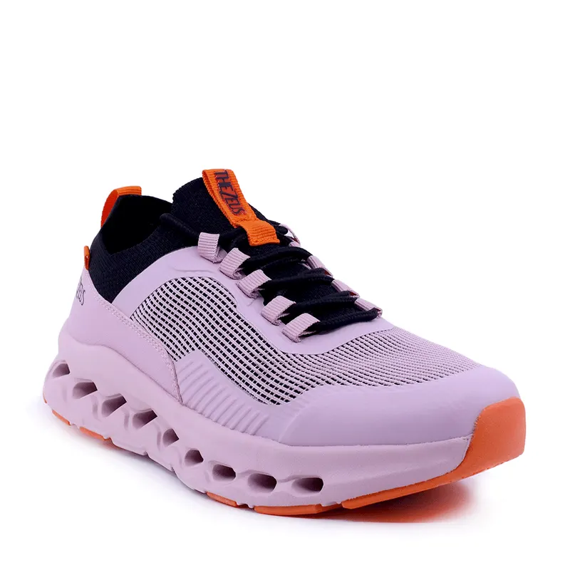 Sneakers femei Thezeus roz din piele și material textil 2491DPS31781RO — imaginea 2