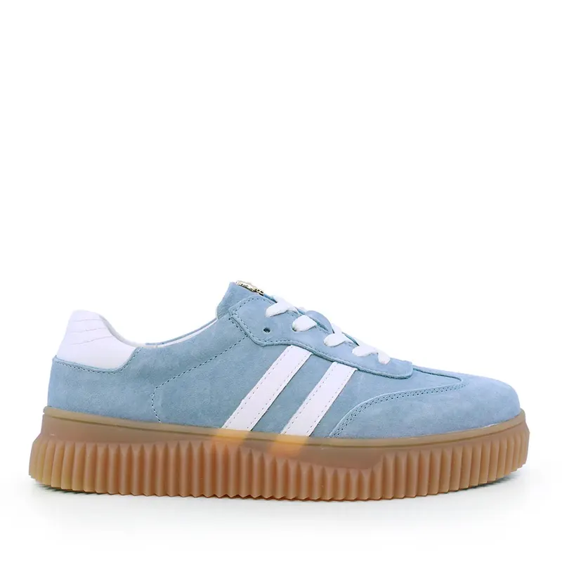 Sneaker femei Enzo Bertini albaștri din piele întoarsă 1391DP1410VBL