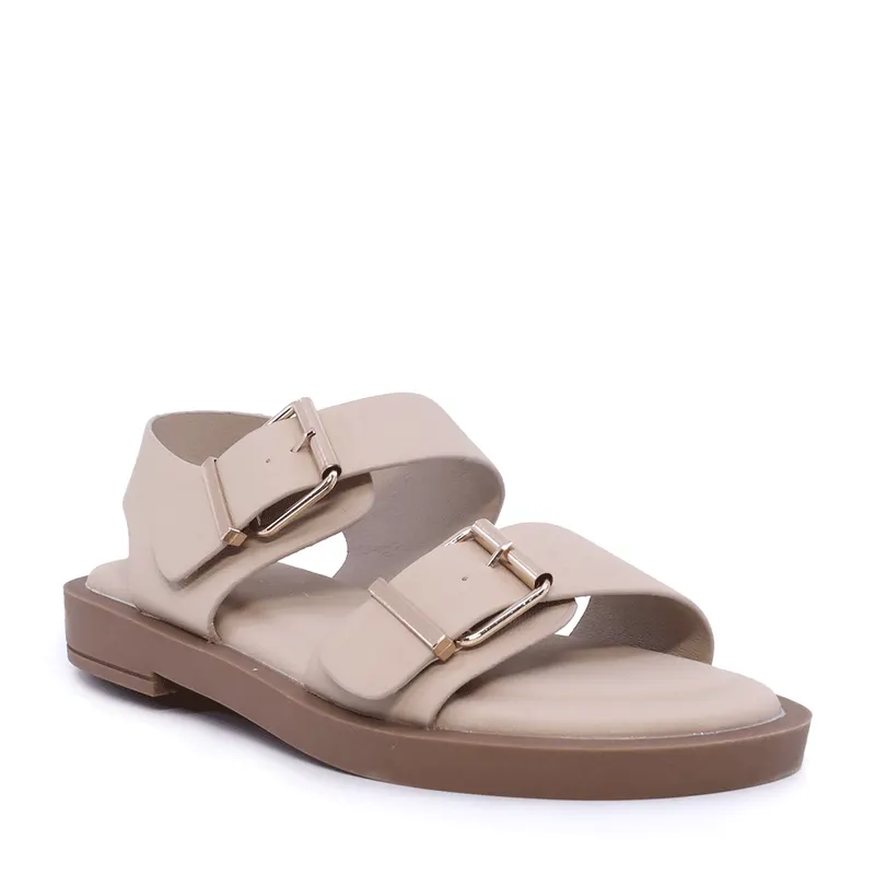Sandale cu catarame metalice femei Solo Donna bej 2741DS9843BE — imaginea 2