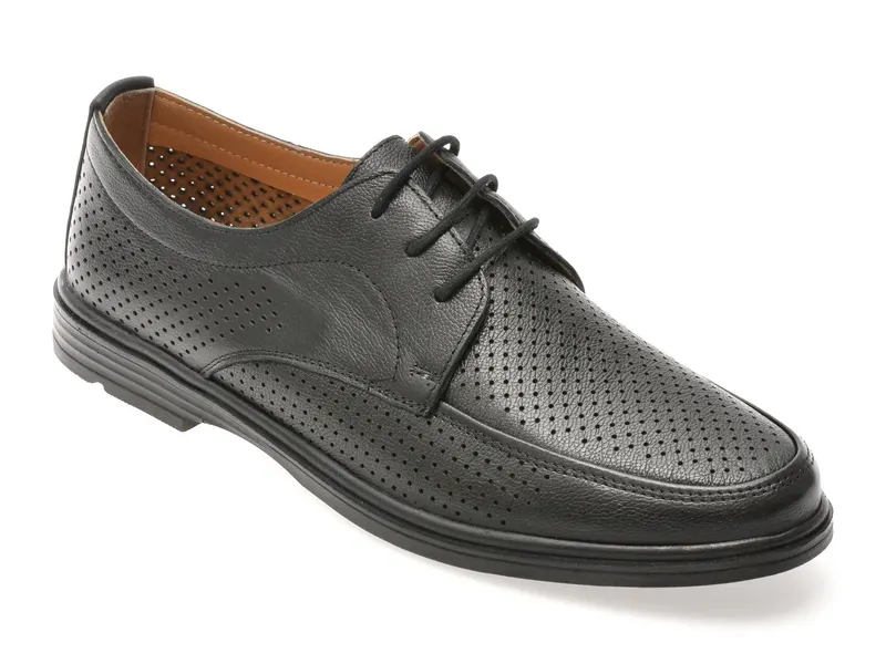 Pantofi SHOWMAN negri, SH8503, din piele naturala