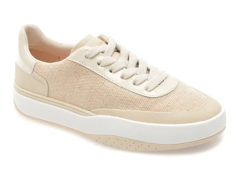Pantofi sport GEOX bej, D655KA, din material textil