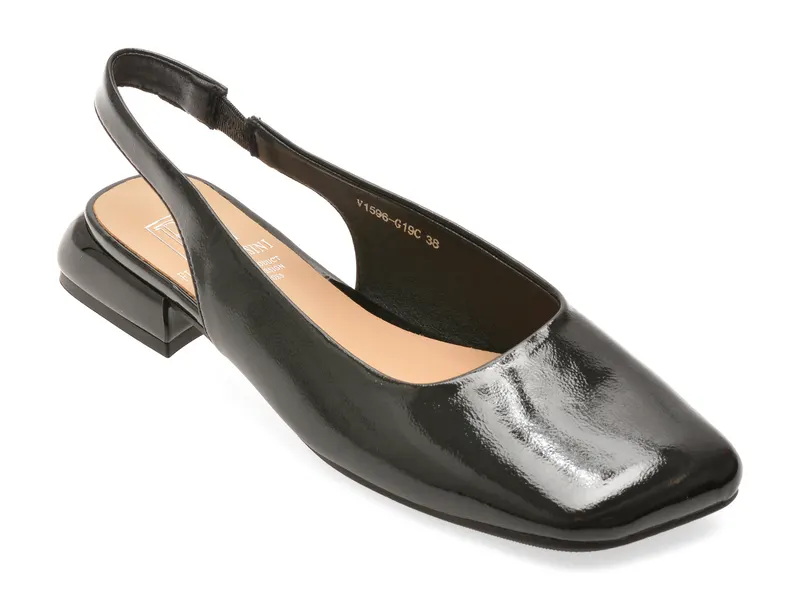 Pantofi eleganti FLAVIA PASSINI negri, 1596G19, din piele naturala lacuita