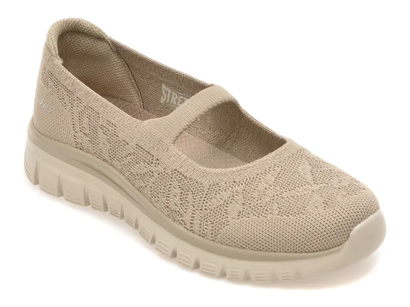 Pantofi sport SKECHERS gri, GRACEFUL, din material textil