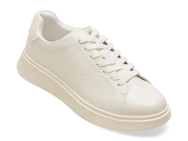 Pantofi sport albi, MAGNUS 116, din piele ecologica