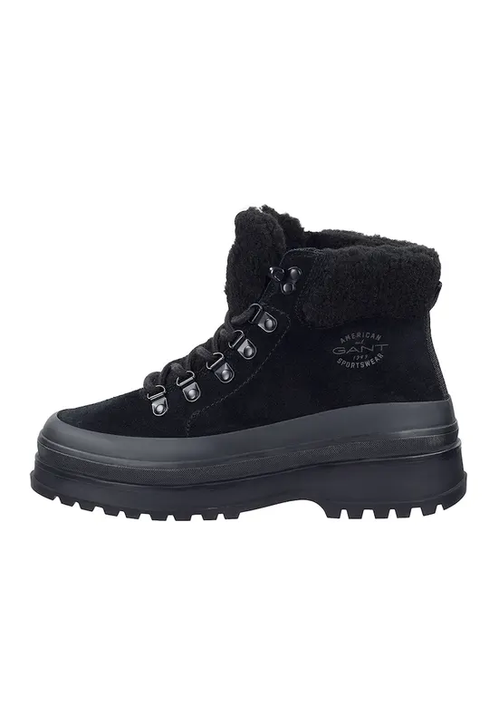 Bocanci din piele intoarsa Wintly - Negru