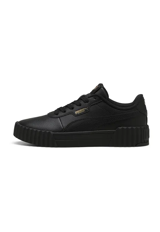 Pantofi sport Carina 3.0 din piele si piele ecologica cu detalii perforate - Negru