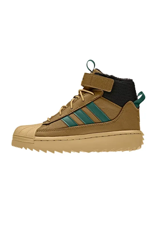 Pantofi sport high-top cu velcro Superstar Winter Trek - Negru/Maro deschis