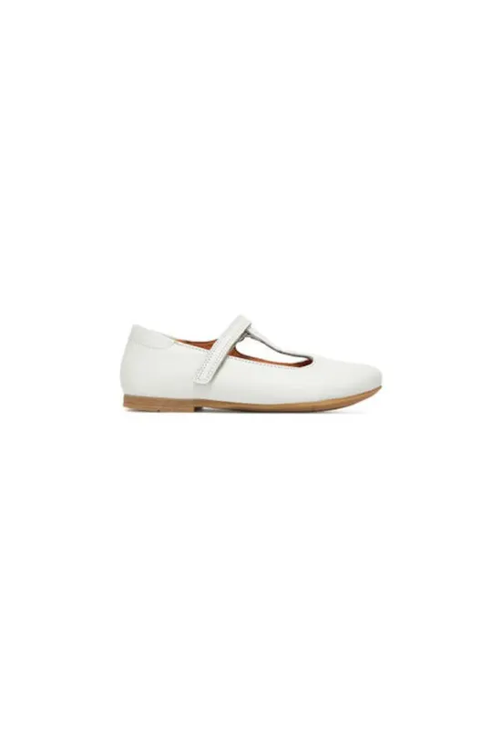 Balerini fete G3140183-2 - Piele naturala - Alb - Alb