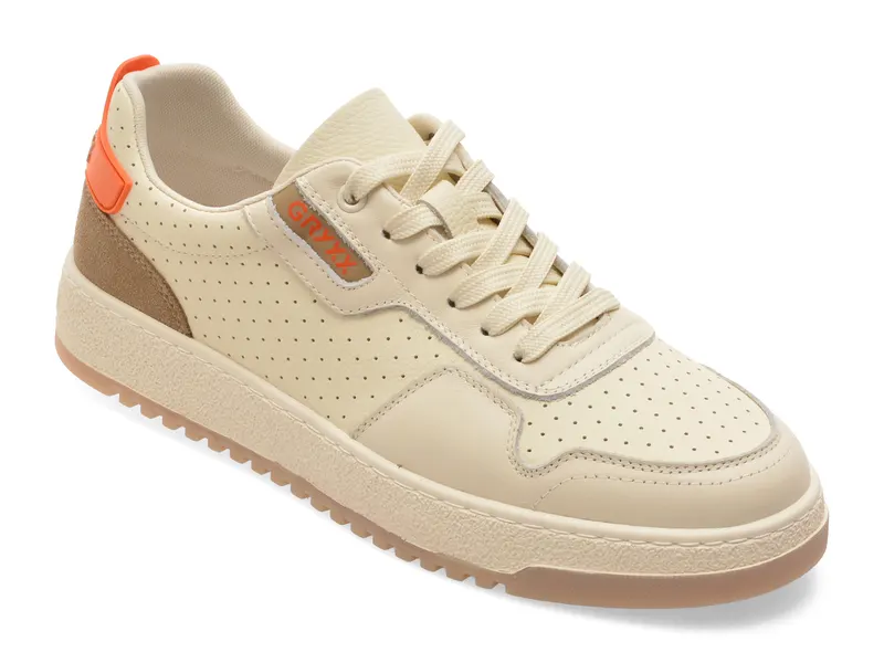 Pantofi sport bej, 59638, din piele naturala