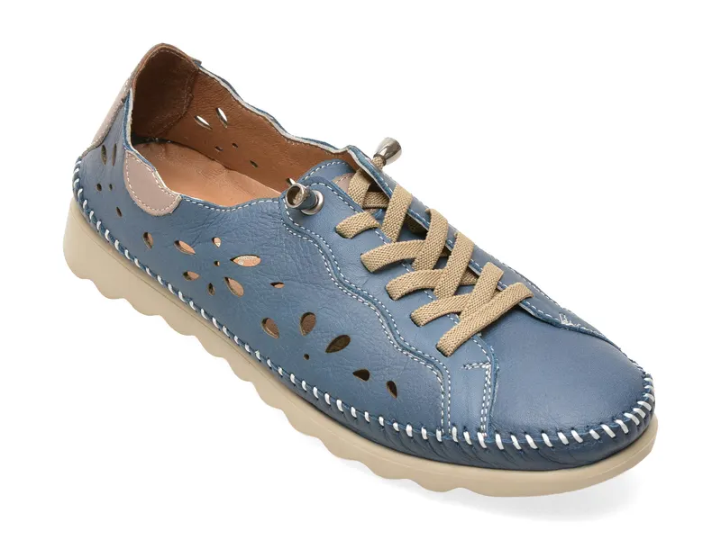 Pantofi sport bleumarin, EV2945, din piele naturala