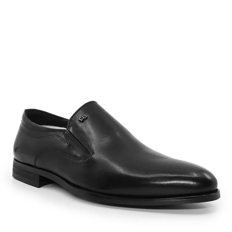 Pantofi tip loafer bărbați Enzo Bertini negri din piele naturală 1099BP1688N — imaginea 2