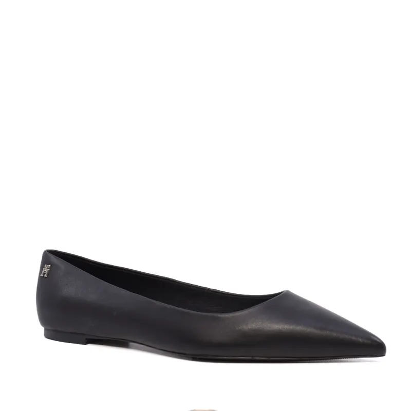 Balerini femei Tommy Hilfiger negri din piele naturală 3417DB7863N — imaginea 2