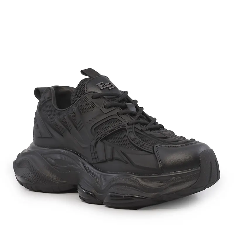 Sneaker femei Enzo Bertini negri din piele și textil 3861DP281N — imaginea 2