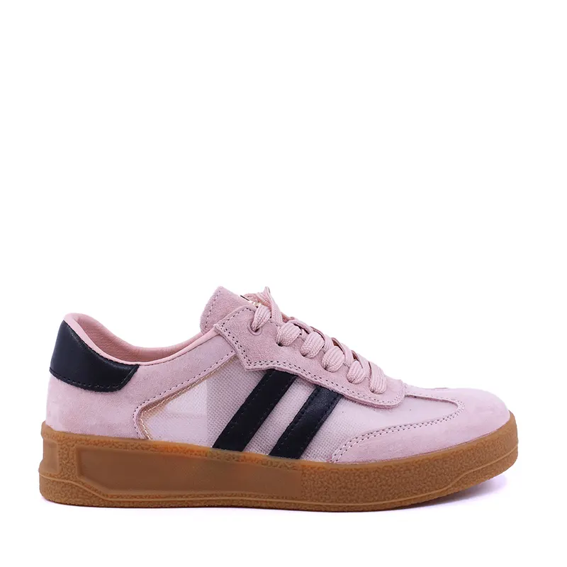 Sneakers femei Luca di Gioia roz din piele întorsă și textil 1291DPF7100VRO