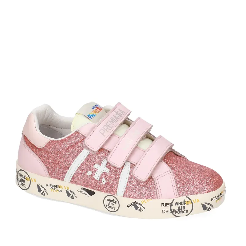 Sneakers fete Premiata Andy roz din piele și sintetic 1711FP9402GLRO — imaginea 2