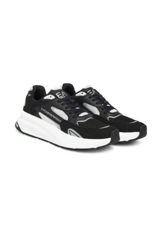 Tenisi barbati - Emporio Armani alb/negru - piele ecologica