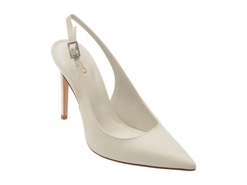 Pantofi eleganti ALDO albi, STESSYSLING 121, din piele naturala