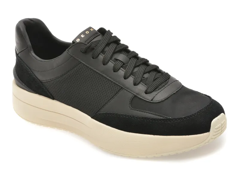 Pantofi sport GEOX negri, U656KA, din material textil