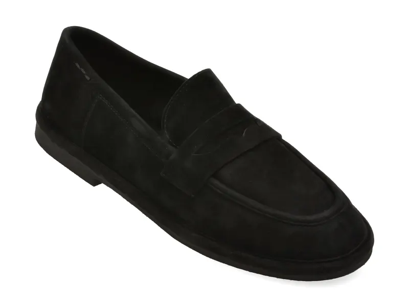 Mocasini EPICA negri, QS919, din piele intoarsa