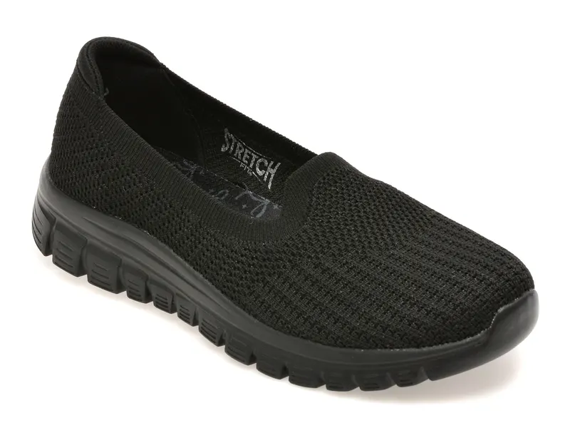 Pantofi sport SKECHERS negri, GRACEFUL, din material textil