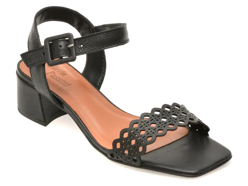 Sandale FLAVIA PASSINI negre, 374002, din piele naturala
