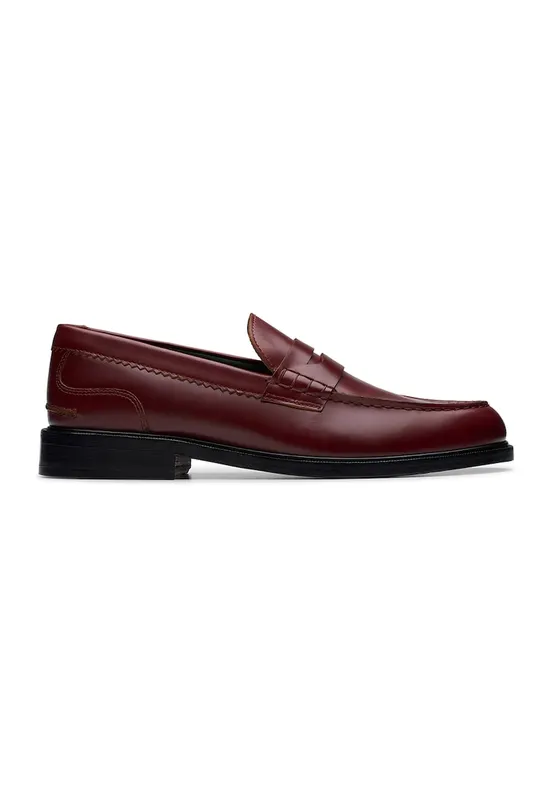Pantofi loafer din piele Craft James - Rosu inchis
