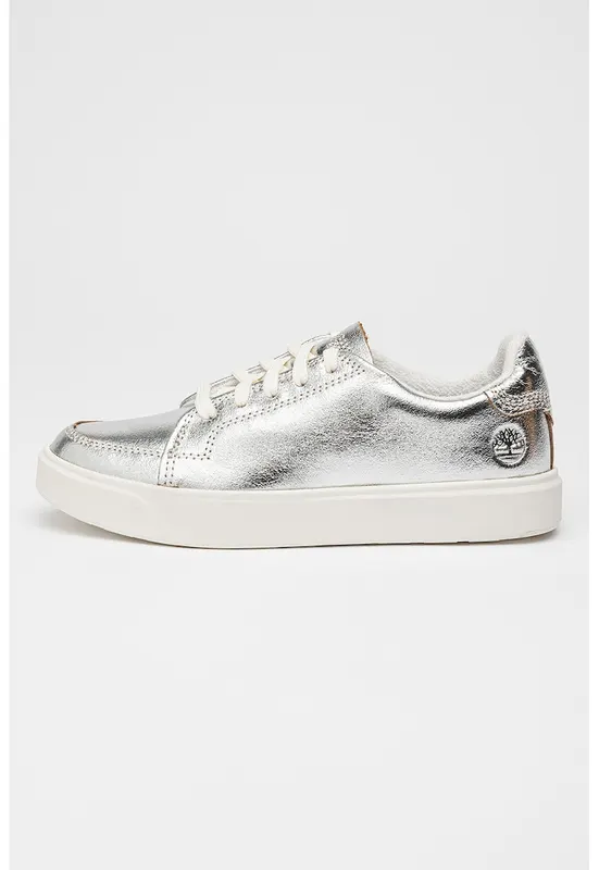 Pantofi sport low-cut de piele Emerson Street - Argintiu