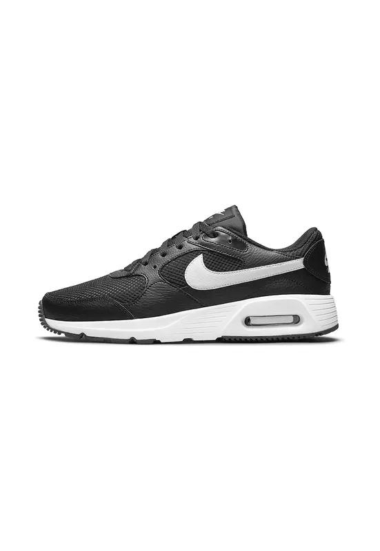 Pantofi sport Air Max cu insertii din piele - Negru