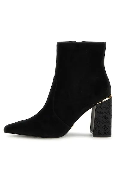 Ghete din piele cu toc - Negru