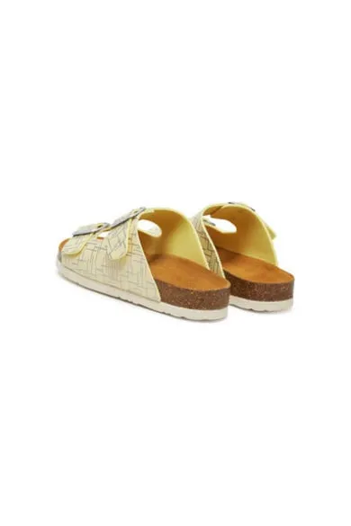 Slapi dama - 700703-61 - Piele ecologica - Galben